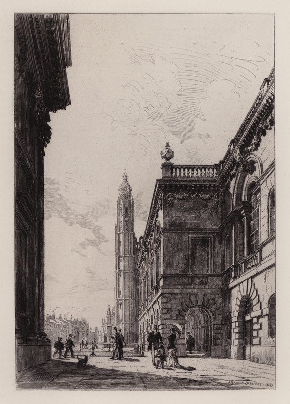 Cambridge: The Senate House and University Library (lept) od Alfred-Louis Brunet-Debaines