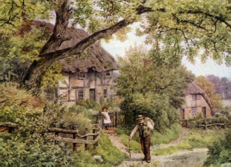 Vedlejším pruhem v Houghton, Sussex od Alfred Robert Quinton
