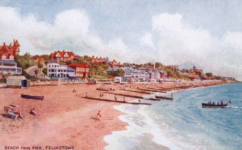 Pláž z Pier, Felixstowe od Alfred Robert Quinton