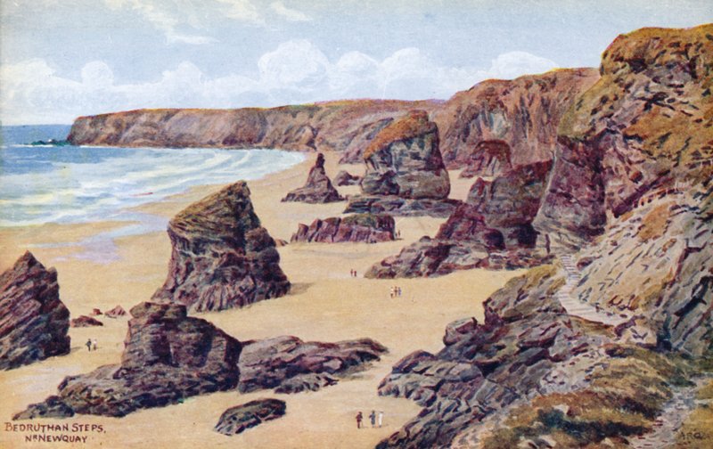 Bedruthan Steps, Nr. Newquay od Alfred Robert Quinton