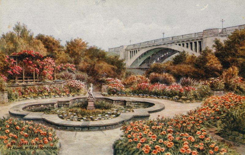 Bridge and Lily Pond, Peasholm, Scarborough od Alfred Robert Quinton