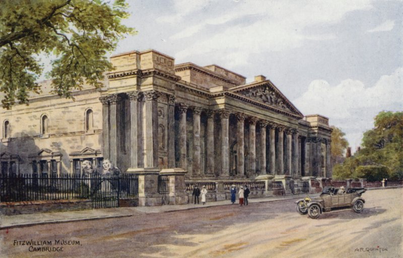 Cambridge: Fitzwilliamovo muzeum (barevné lito) od Alfred Robert Quinton