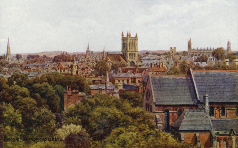 Cambridge, z Castle Hill (barevné lito) od Alfred Robert Quinton