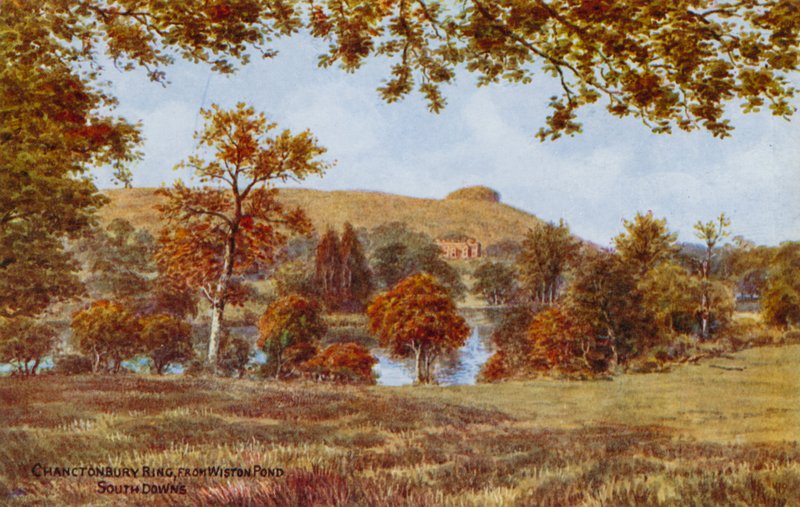 Chanctonbury Ring, od rybníka Wiston, South Downs od Alfred Robert Quinton