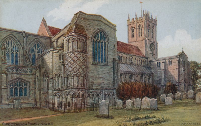 Převorství Christchurch z N E od Alfred Robert Quinton