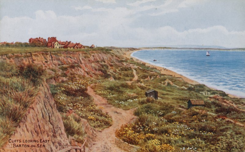 Útesy, pohled na východ, Barton-on-Sea od Alfred Robert Quinton