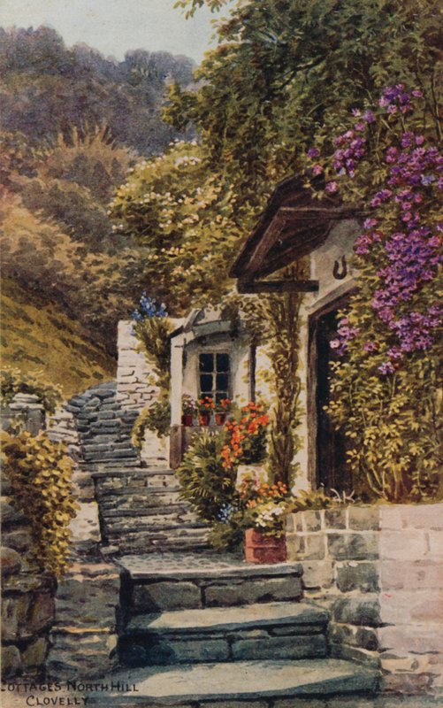 Chaty, North Hill, Clovelly od Alfred Robert Quinton