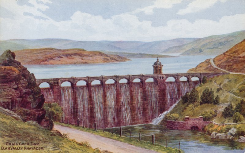 Přehrada Craig Goch, údolí Elan, Rhayader od Alfred Robert Quinton