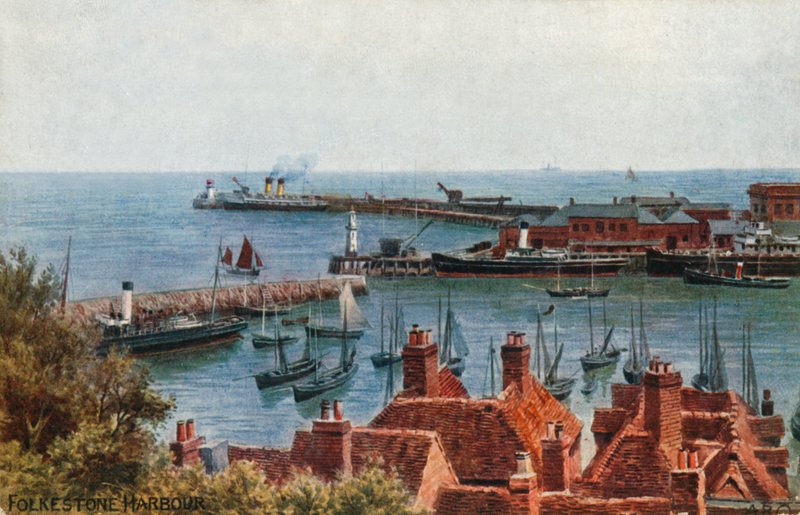 Přístav Folkestone od Alfred Robert Quinton
