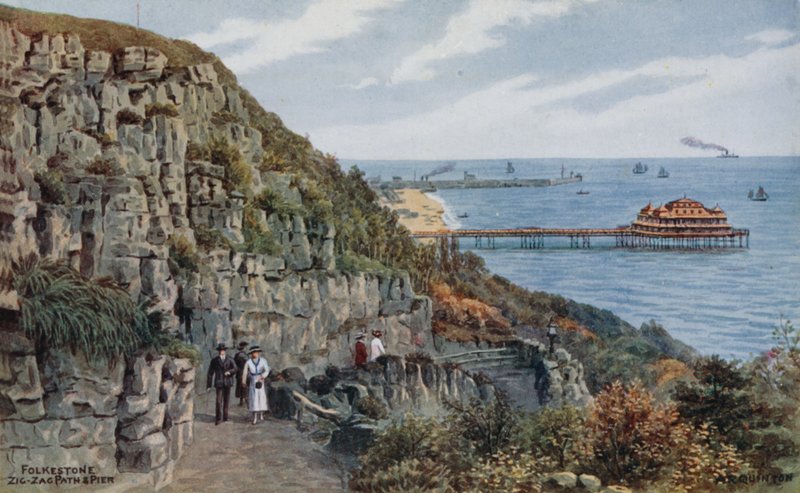 Folkestone, Zig Zag Path a Pier od Alfred Robert Quinton