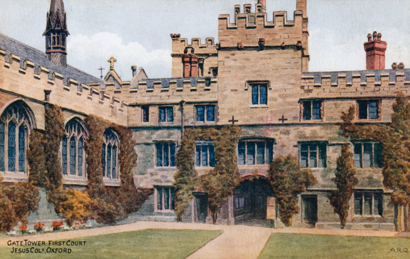 Gate Tower, First Court, Jesus College, Oxford od Alfred Robert Quinton