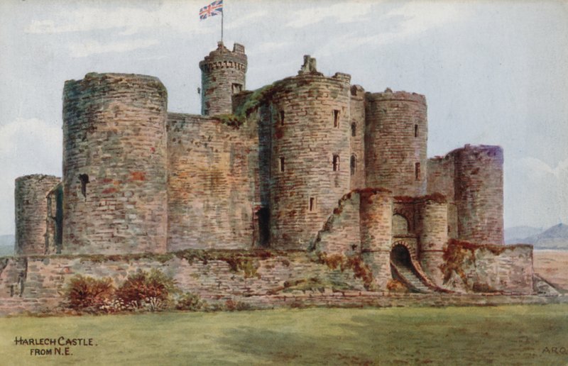 Hrad Harlech, od SV od Alfred Robert Quinton