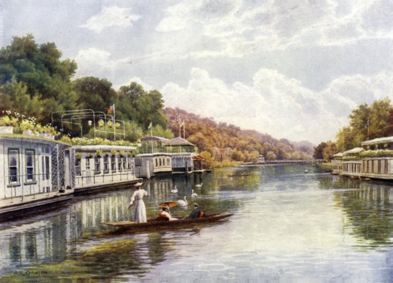 Hausbóty na Henley Backwater od Alfred Robert Quinton