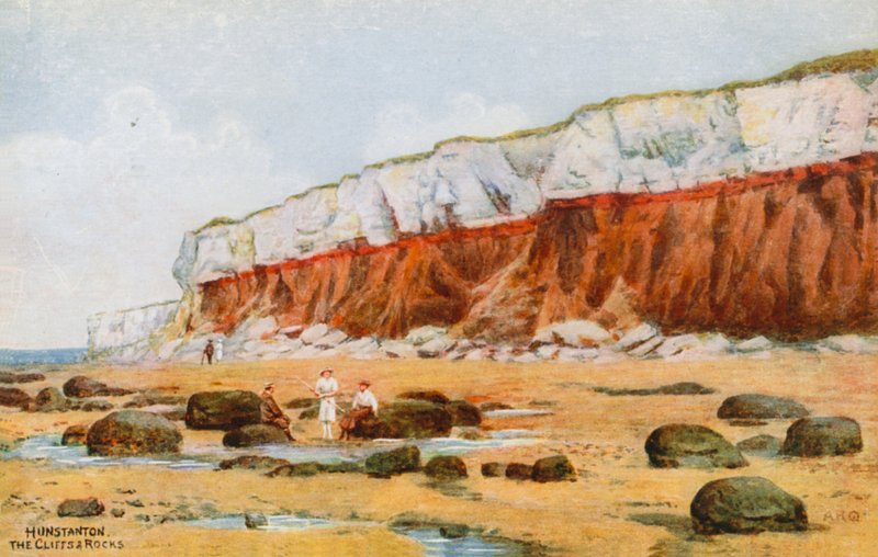 Hunstanton, The Cliffs and Rocks od Alfred Robert Quinton