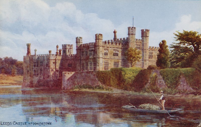 Hrad Leeds poblíž Maidstone od Alfred Robert Quinton