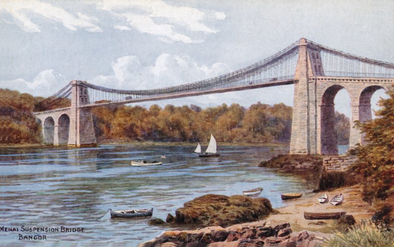 Visutý most Menai, Bangor od Alfred Robert Quinton
