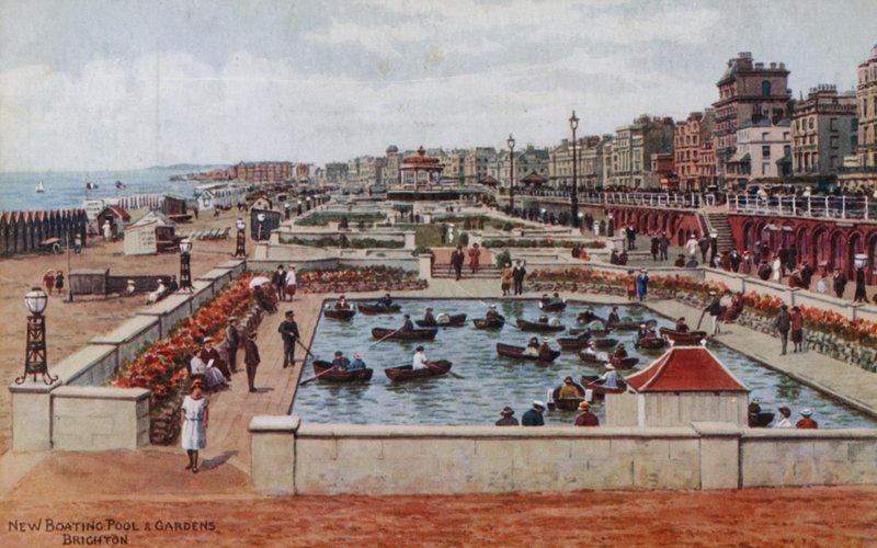 New Boating Pool and Gardens, Brighton od Alfred Robert Quinton