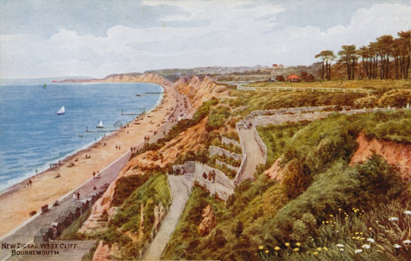 Nový klikatý West Cliff, Bournemouth od Alfred Robert Quinton
