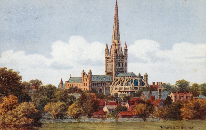 Norwichská katedrála od Alfred Robert Quinton