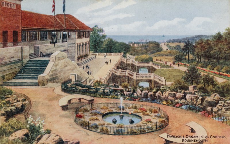 Pavilon a okrasné zahrady, Bournemouth od Alfred Robert Quinton