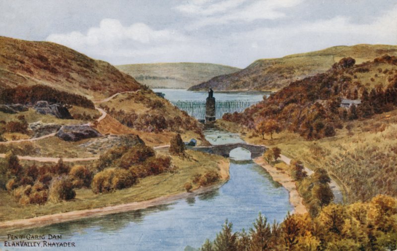 Přehrada Pen-y-Garig, údolí Elan, Rhayader od Alfred Robert Quinton