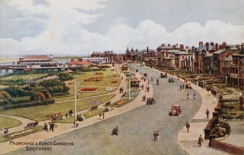 Promenáda a královské zahrady, Southport od Alfred Robert Quinton