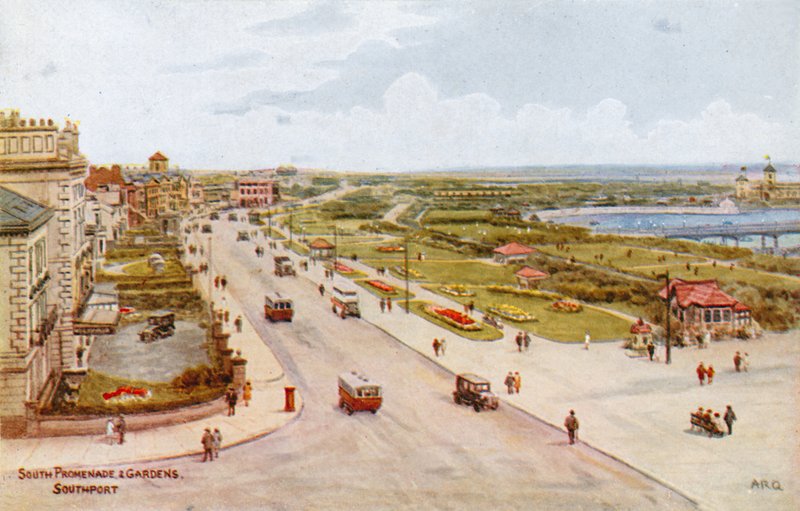 Jižní promenáda a zahrady, Southport od Alfred Robert Quinton