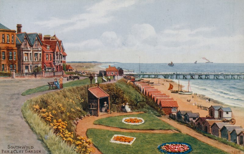 Southwold, Pier a Cliff Garden od Alfred Robert Quinton