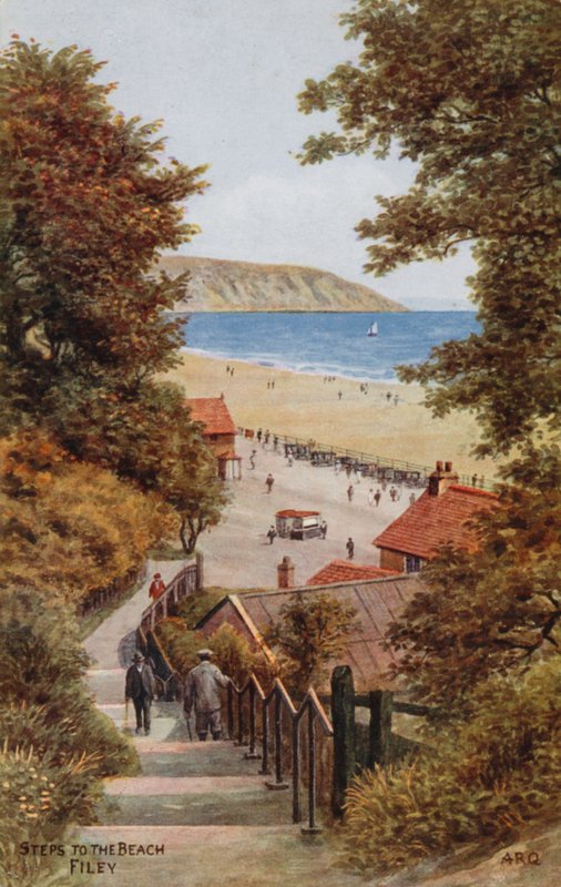 Kroky na pláž, Filey od Alfred Robert Quinton