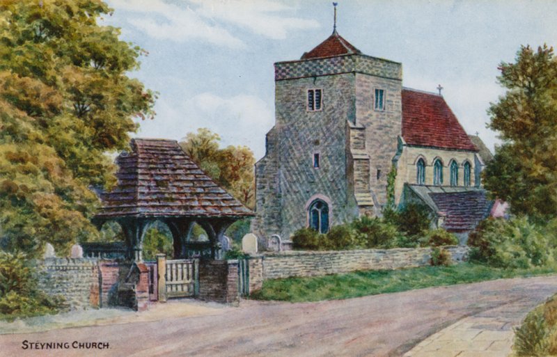 Kostel Steyning od Alfred Robert Quinton