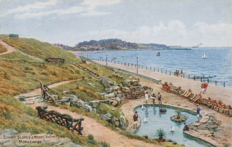 Slunečné svahy a rybník Model Yacht, Morecambe od Alfred Robert Quinton