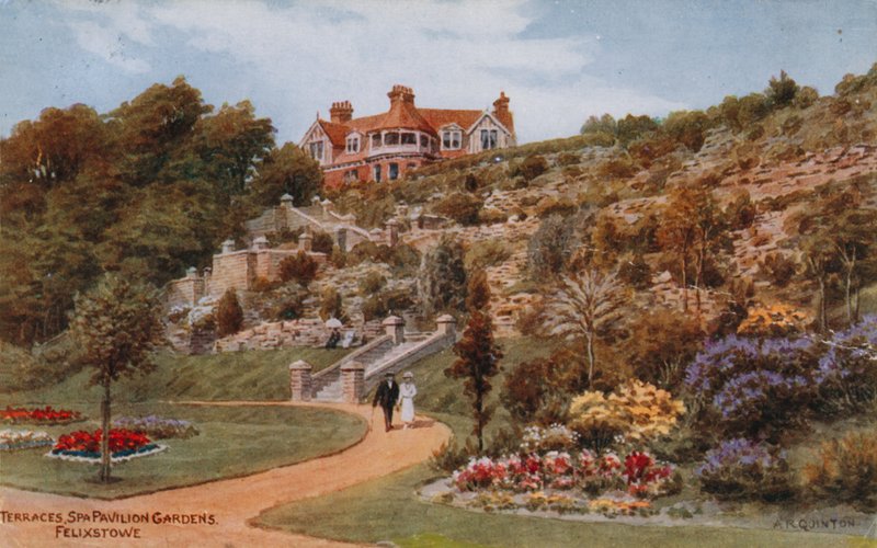 Terasy, Spa Pavilion Gardens, Felixstowe od Alfred Robert Quinton