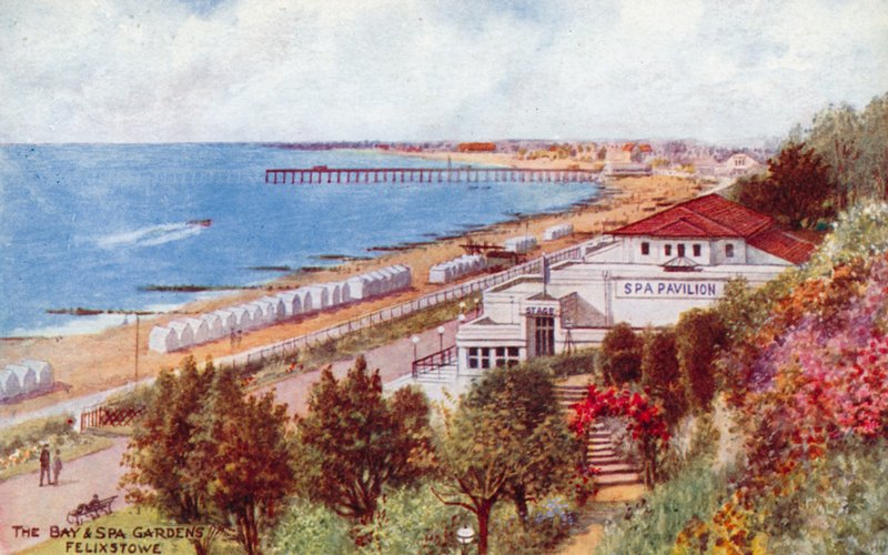 Zátoka a lázeňské zahrady, Felixstowe od Alfred Robert Quinton