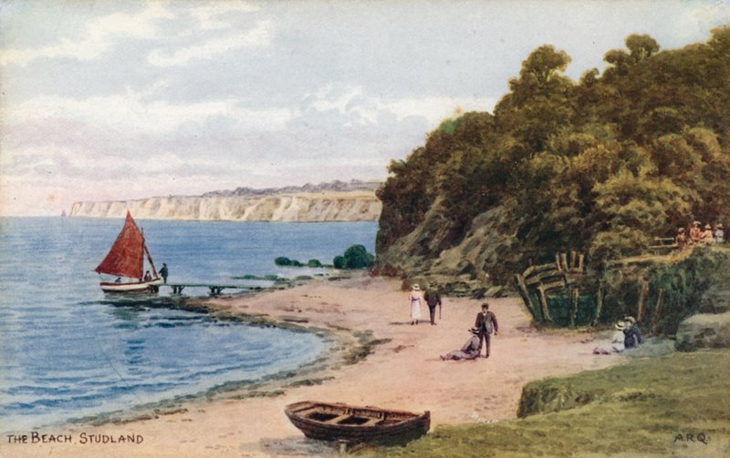 Pláž, Studland od Alfred Robert Quinton