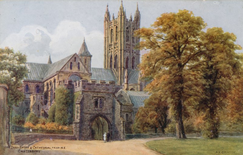 The Dark Entry und Cathedral, od N E, Canterbury od Alfred Robert Quinton