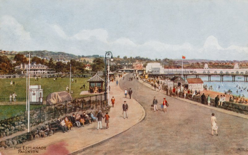Esplanade, Paignton (barevné lito) od Alfred Robert Quinton