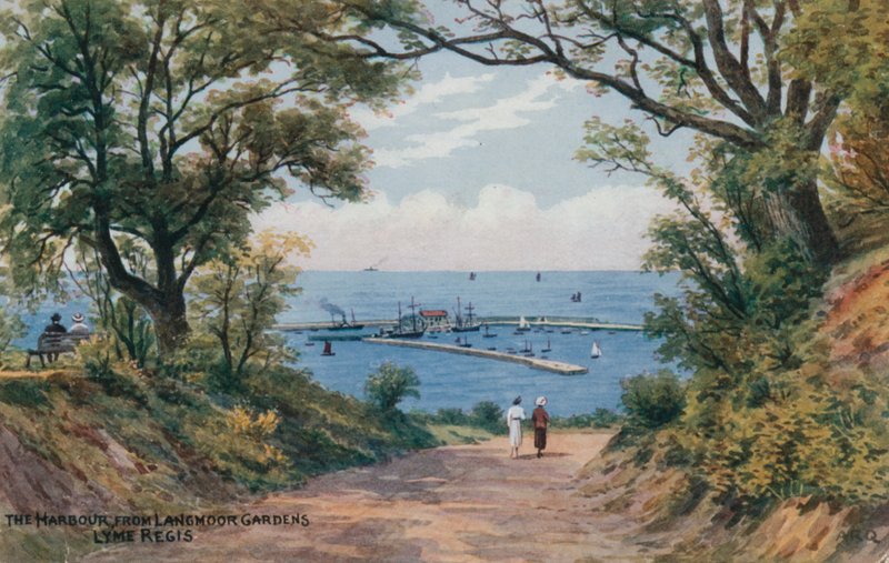 Přístav, z Langmoor Gardens, Lyme Regis od Alfred Robert Quinton
