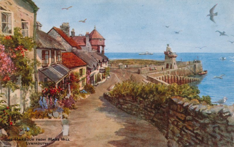 Přístav z Mars Hill, Lynmouth od Alfred Robert Quinton