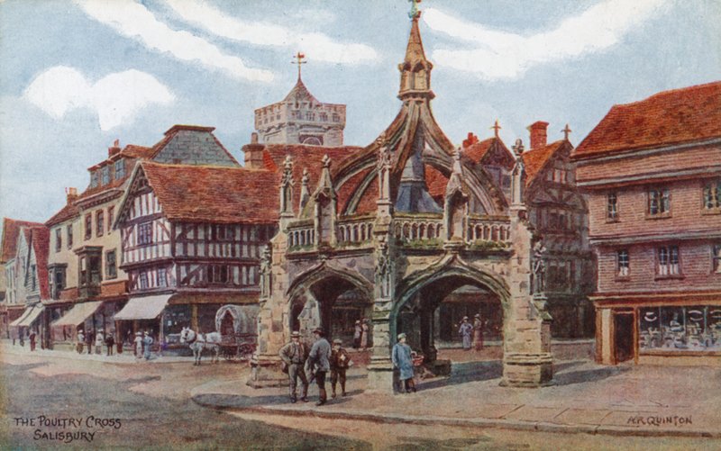 Drůbeží kříž, Salisbury od Alfred Robert Quinton