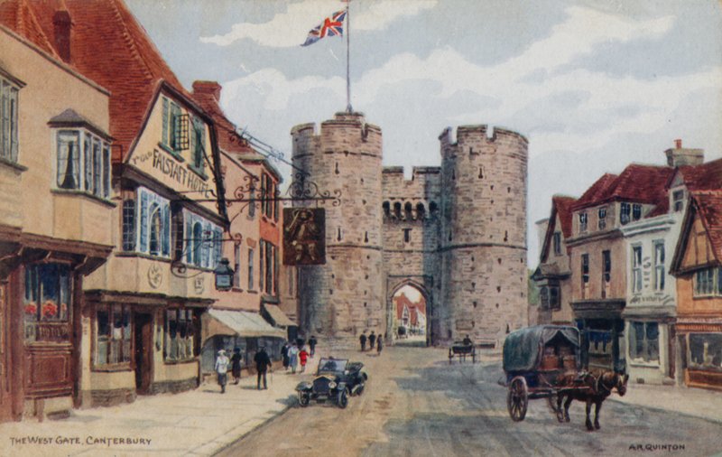 Západní brána, Canterbury od Alfred Robert Quinton