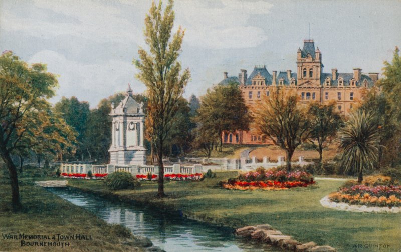 Válečný památník a radnice, Bournemouth od Alfred Robert Quinton