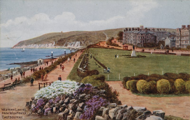 Západní trávníky, z Wish Tower, Eastbourne od Alfred Robert Quinton