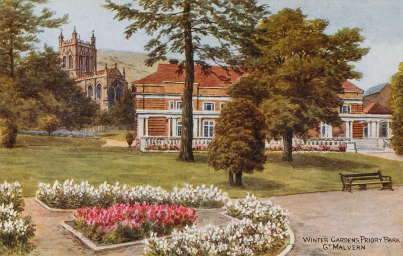 Zimní zahrady, Priory Park, Great Malvern od Alfred Robert Quinton