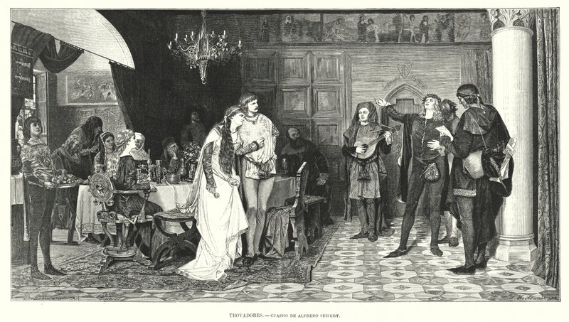 trubadoři (litho) od Alfred Seifert