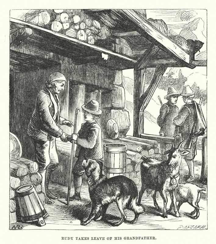 Hans Christian Andersen: Ledová panna (litografie) od Alfred Walter (after) Bayes