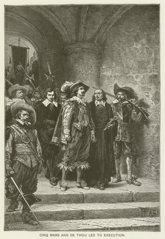 Cinq Mars a De Thou vedly k popravě od Alfred de Vigny