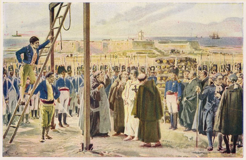 Poprava Gomese Freire Andradeho, Portugalsko od Alfredo Roque Gameiro