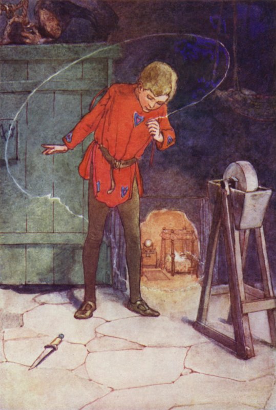 Vnímal Tinker Bell ve své sklenici (barevné lito) od Alice Bolingbroke (after) Woodward