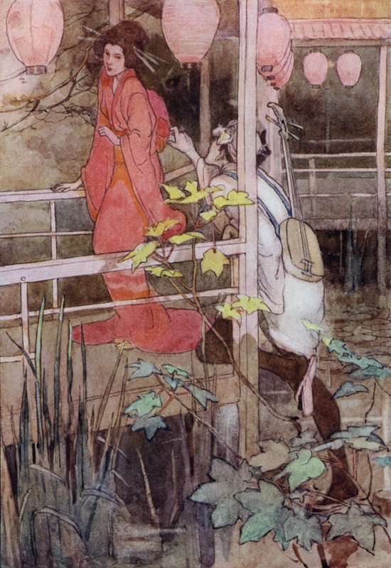 Ilustrace k Příběhu Mikado (barevné lito) od Alice Bolingbroke (after) Woodward