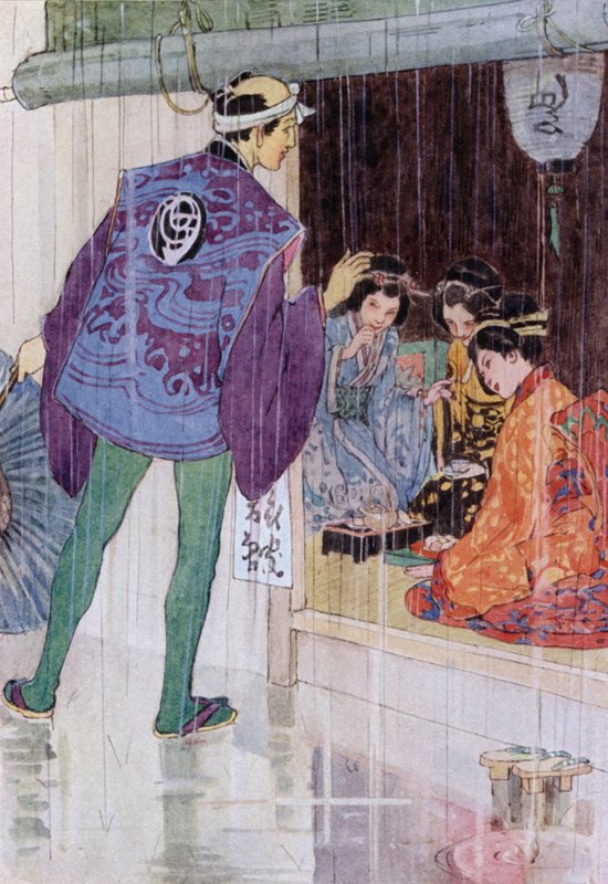 Ilustrace k Příběhu Mikado (barevné lito) od Alice Bolingbroke (after) Woodward